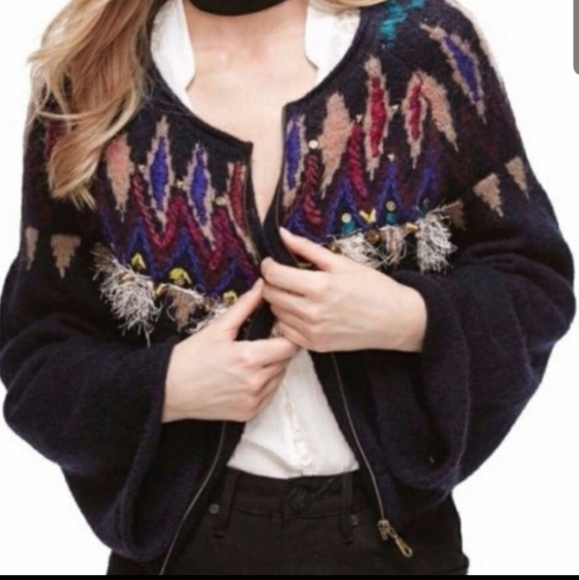 NWT FREE PEOPLE Stand Back Cardigan - Picture 1 of 5
